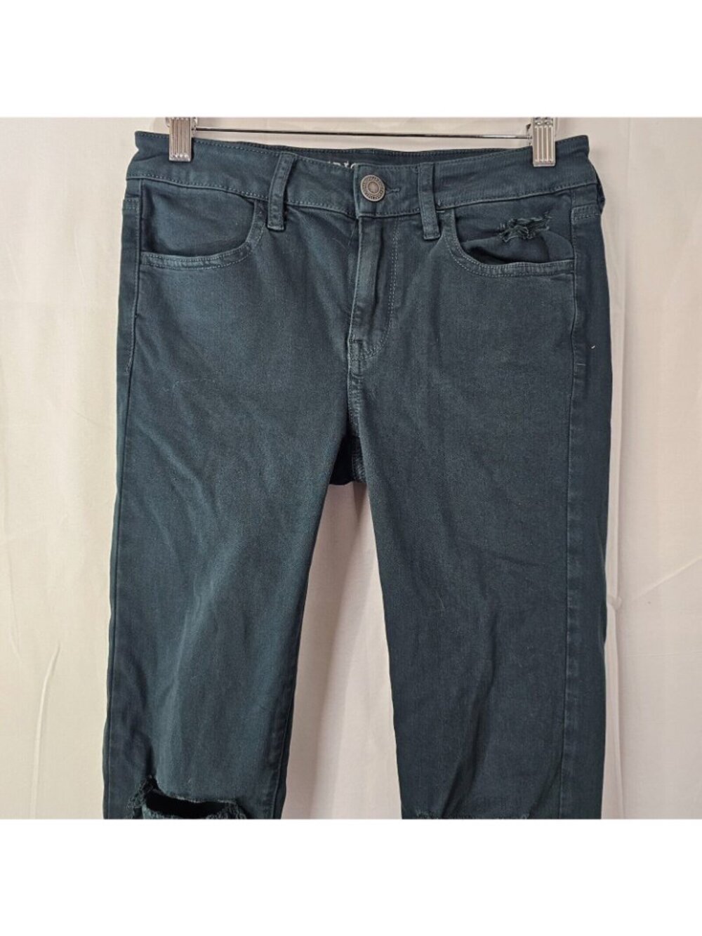 American Eagle Jegging Jeans Womens Size 4 Green Ne(x)t Level Stretch Hi Rise - Picture 2 of 12